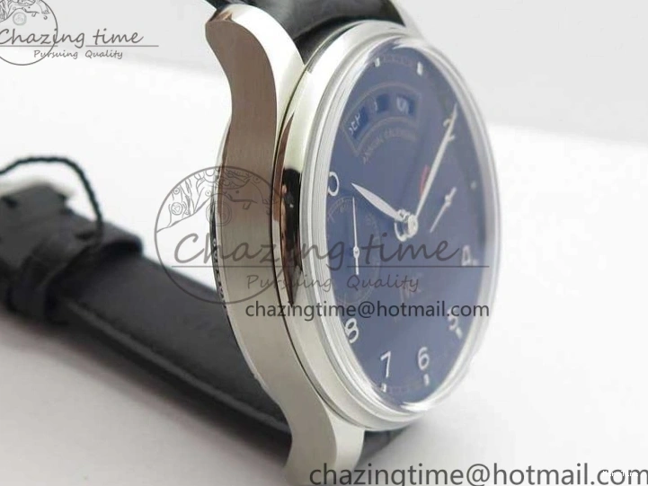 MIROTIME 0505 Portuguese Real PR Real Annual Calendar IW503502 ZF 1:1 Best Edition Black Dial Steel Markers on Black Leather Strap A StreetReady 7134